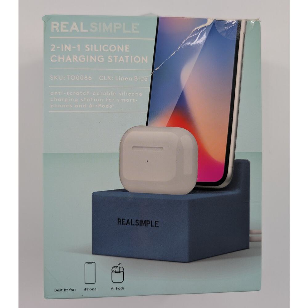 Real Simple Silicone Charging Station Blue - Picture 10 of 10
